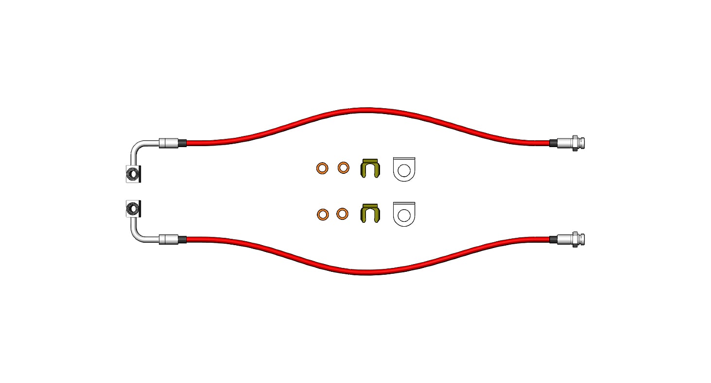 Clayton Extended Rear Brake Lines - JT