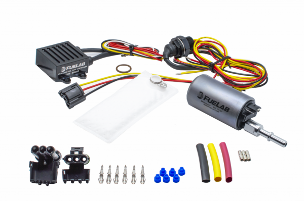 350lph In-Tank Brushless Fuel Pump with 5/16 SAE Outlet 72002 Controller 74101 Feed Thru Pre-Filter Wire Lead Harness FUELAB