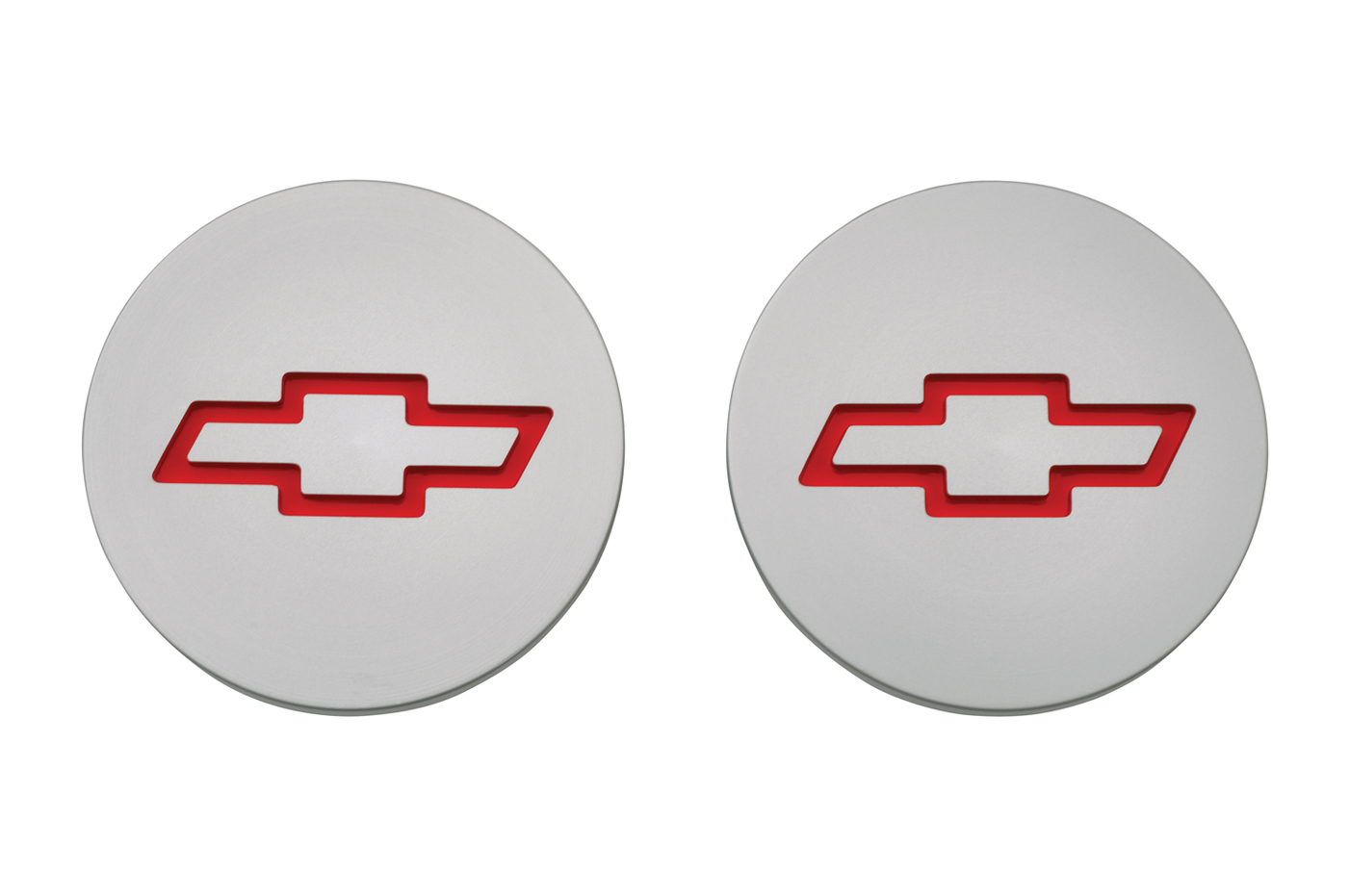 Proform Freeze Plug Inserts Silver w/Recessed Bowtie Emblem For SB Chevy Engine Pair Chevrolet Performance Parts