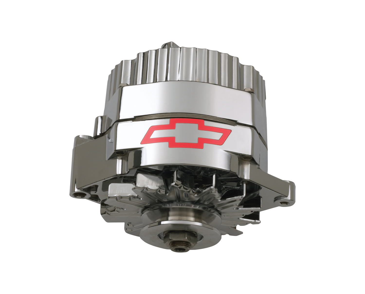 Proform Alternator 120 AMP GM 1 Wire Style GM Bowtie Logo Chrome Finish Chevrolet Performance Parts
