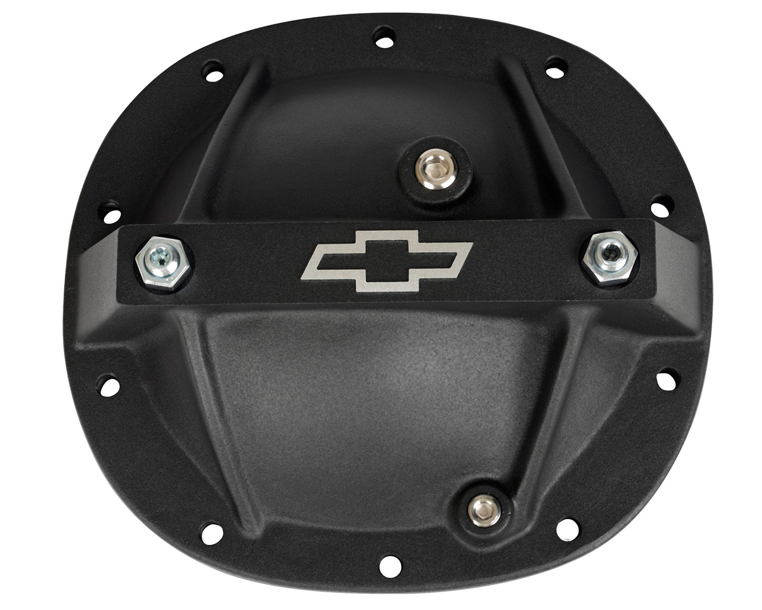 Proform Differential Cover Bowtie Emblem Model Fits GM 7.5 Aluminum Black Crinkle Chevrolet Performance Parts