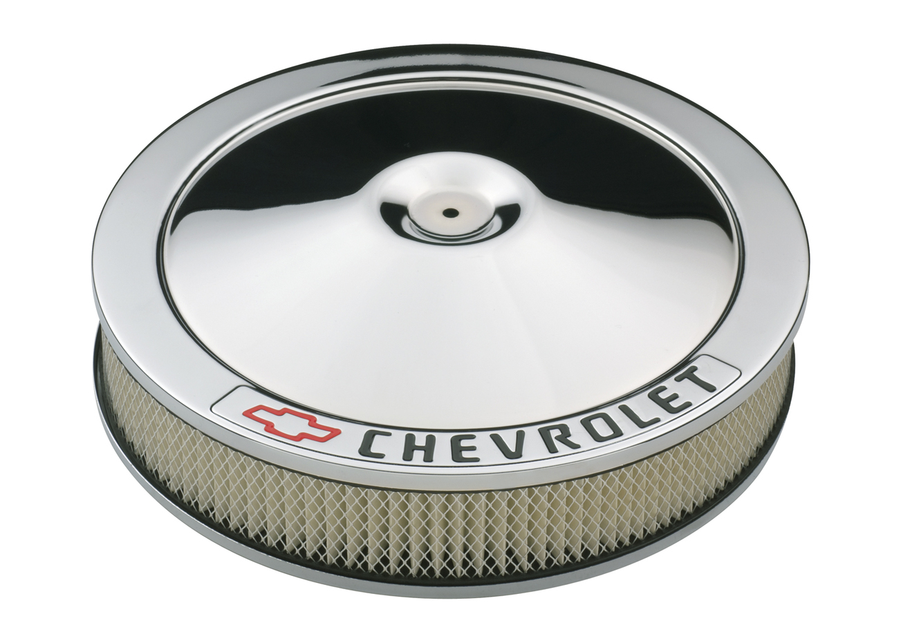 Proform Carburetor Air Cleaner Kit 14 Inch Diameter Chevrolet Lettering Chrome Chevrolet Performance Parts