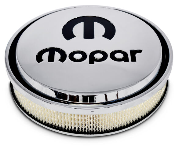Air Cleaner Kit 14 Inch Diameter Aluminum Polished Recessed Black MOPAR Emblem Proform