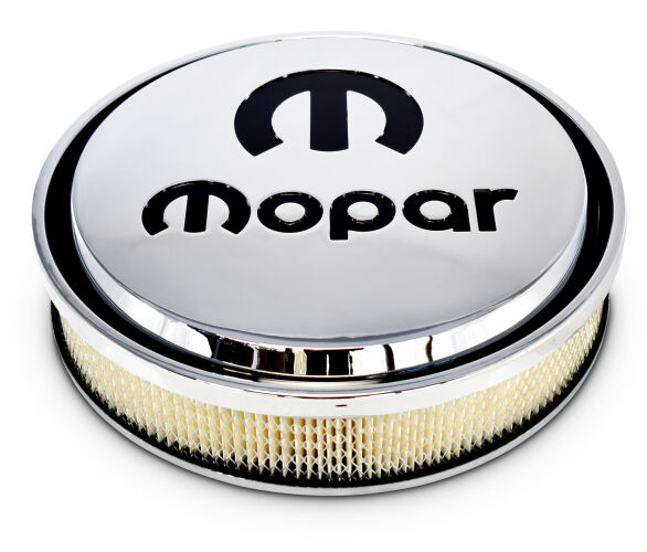 Air Cleaner Kit 14 Inch Diameter Aluminum Chrome Recessed Black MOPAR Emblem Proform