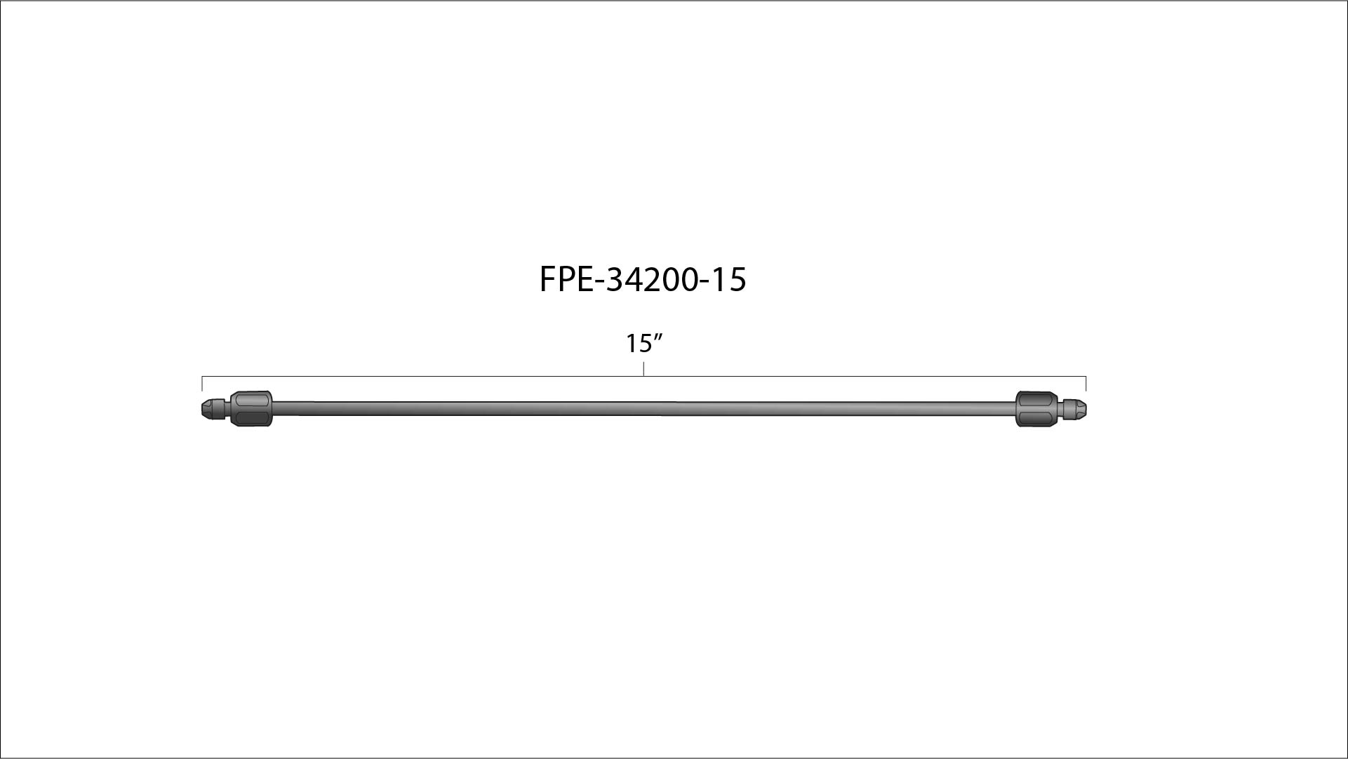 Fleece FPE-34200-15 15 Inch High Pressure Fuel Line 8mm x 3.5mm Line M14 x 1.5 Nuts