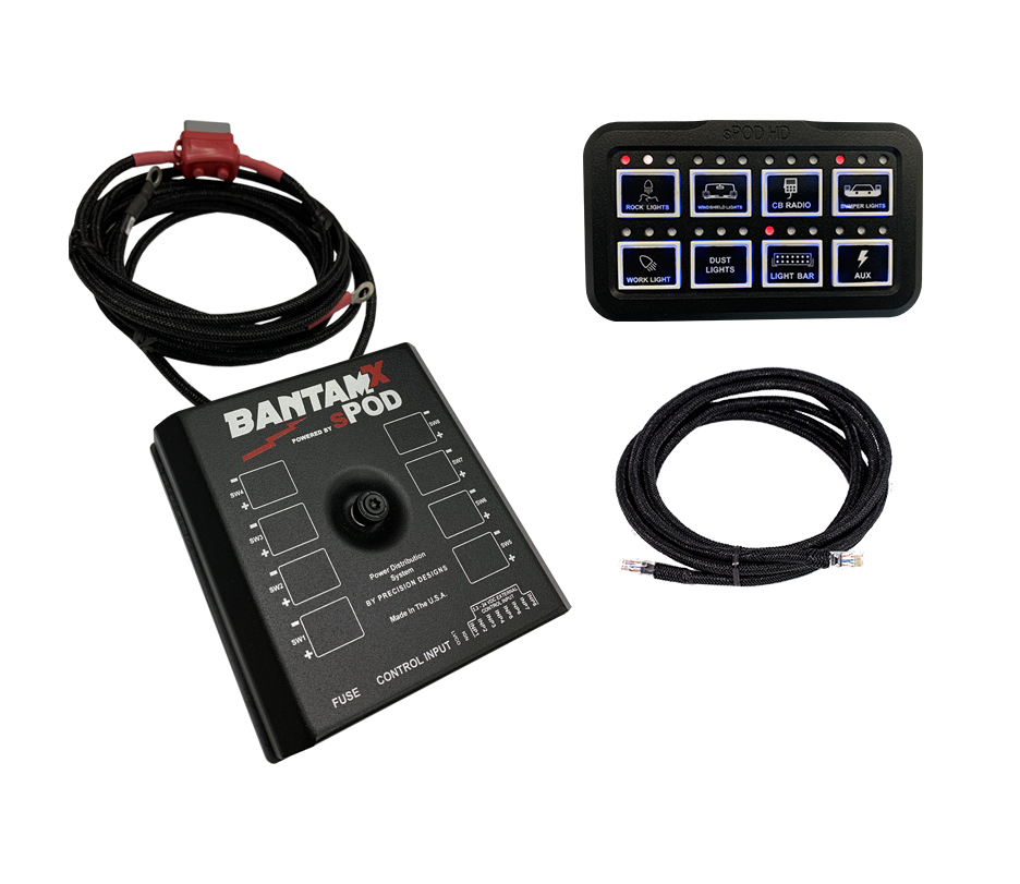 sPod BantamX HD for Uni with 84 Inch battery cables
