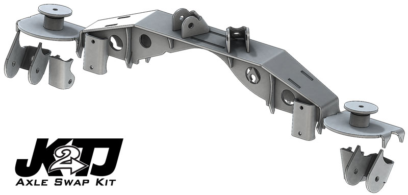 Artec Industries JK2TJ Triangulated Swap Kit w/Truss, 2.63in OEM - TJ