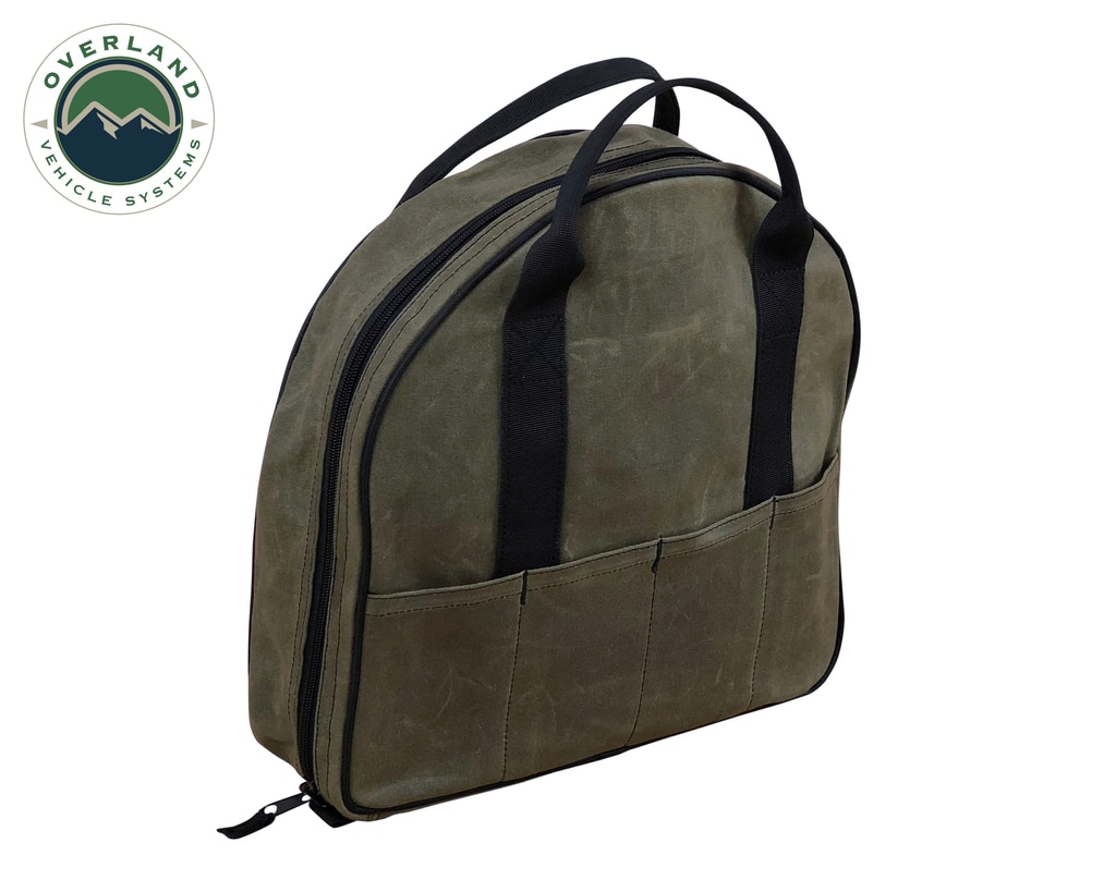 Overland Vehicle Systems Jumper Cable Bag #16, Waxed Canvas