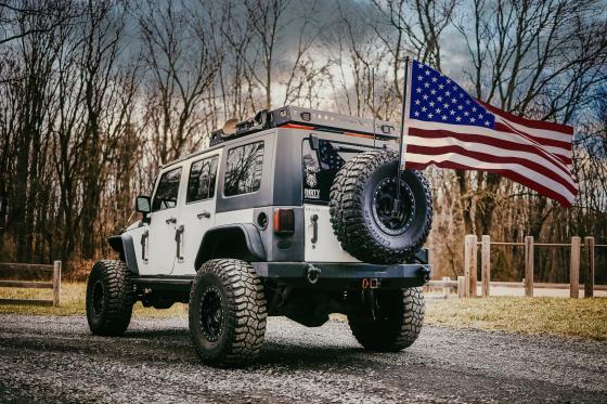 Jeep Flag Mount Kit W/USA Flag and Grommets ROX Offroad | ASAP Network  Automotive Data